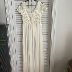 Torrid Cream Lace Maxi Dress